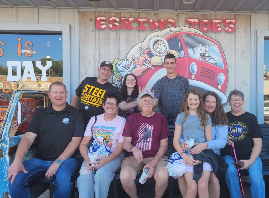 Family celebrating Clarence Wallace’s 75TH Birthday