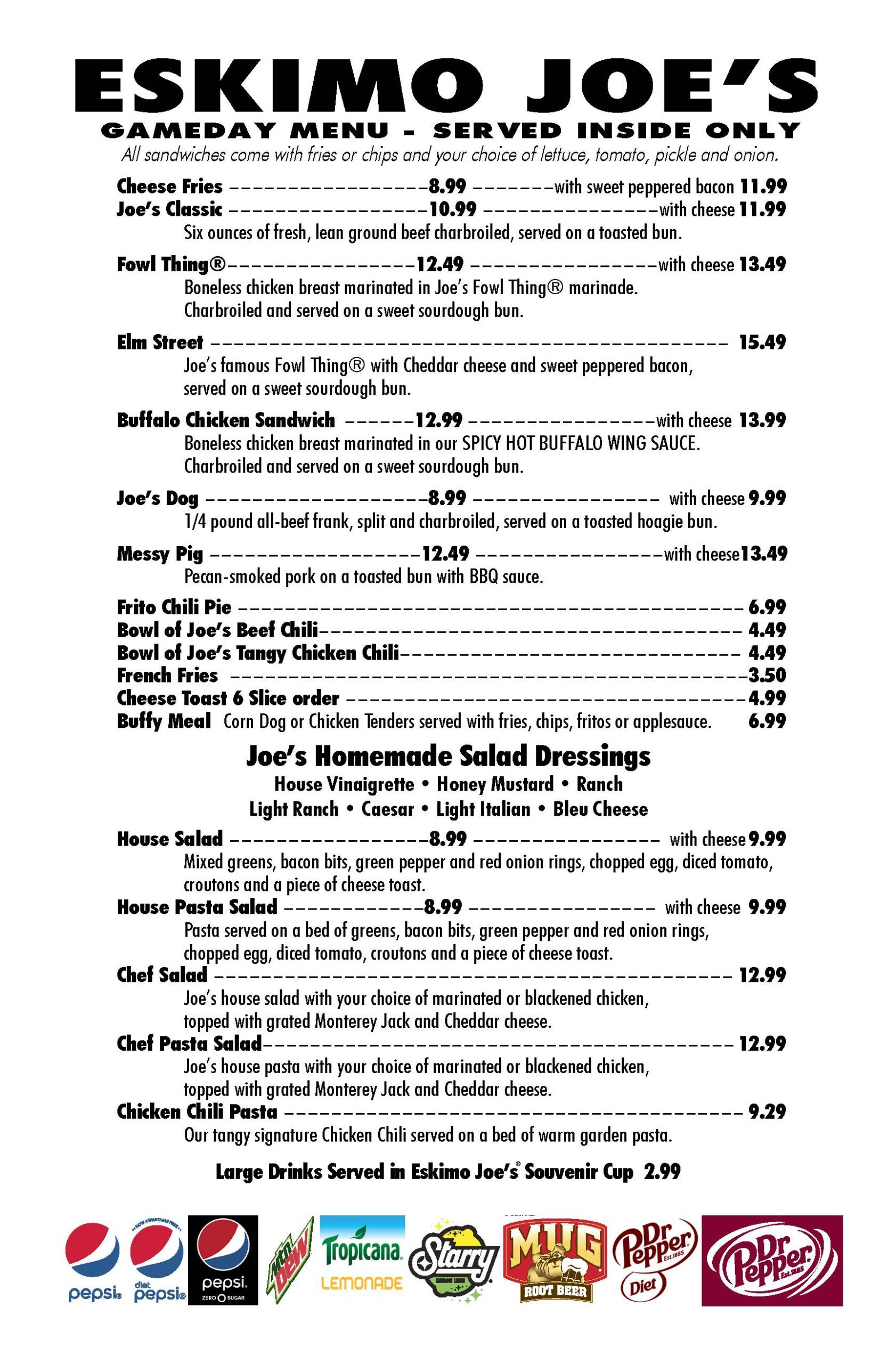 gameday-menu